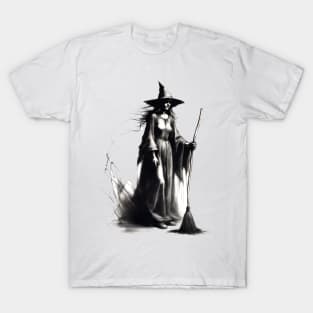 Witch with broom T-Shirt